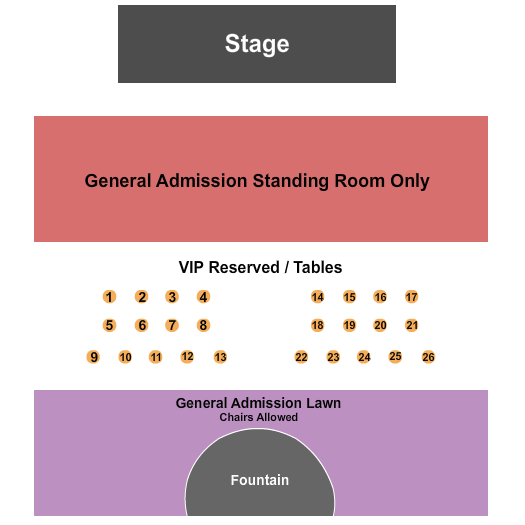 Live at the Lakefront GA / Reserved Seating Chart