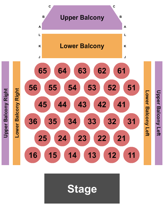 Living Arts Centre Endstage Tables Seating Chart
