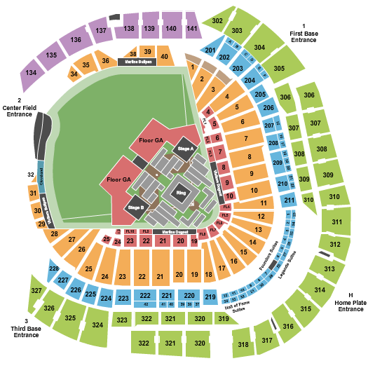 loanDepot park Boxing Seating Chart