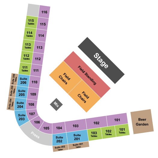 Loeb Stadium Concert 2 Seating Chart