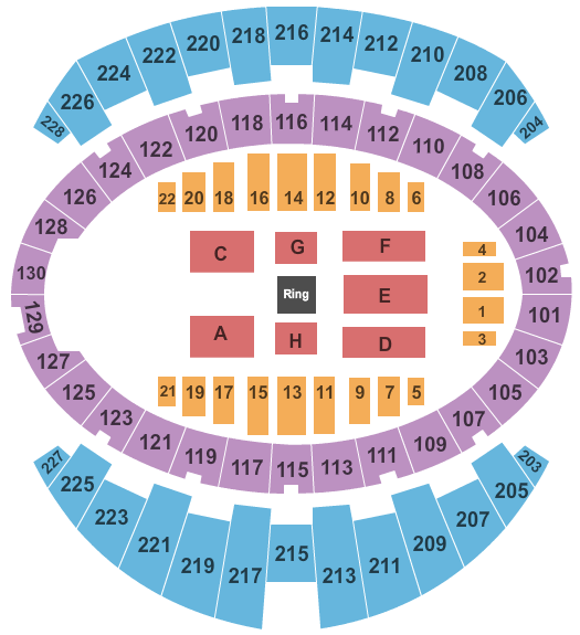 Long Beach Arena at Long Beach Convention Center WWE Seating Chart