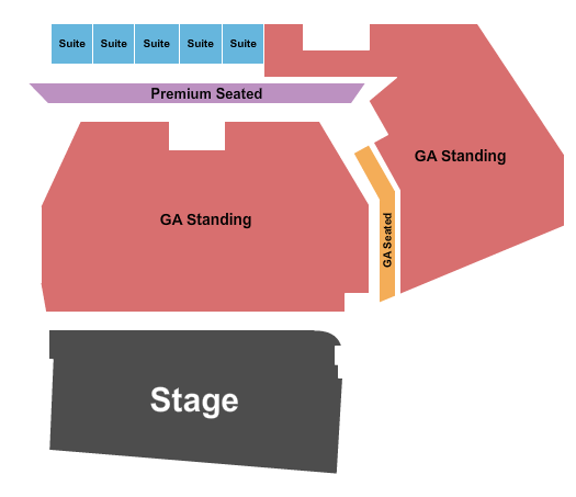 Longhorn Ballroom End Stage GA Floor 2 Seating Chart
