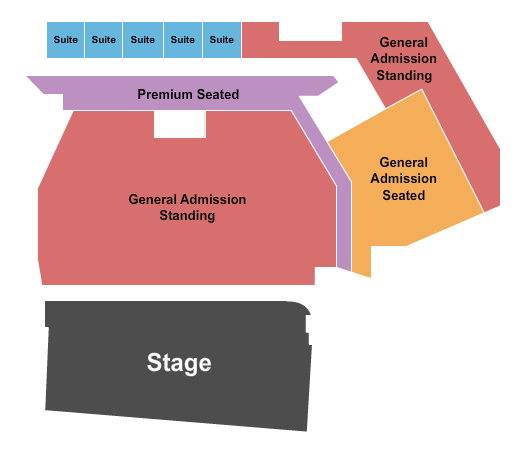 Longhorn Ballroom End Stage GA Floor Seating Chart