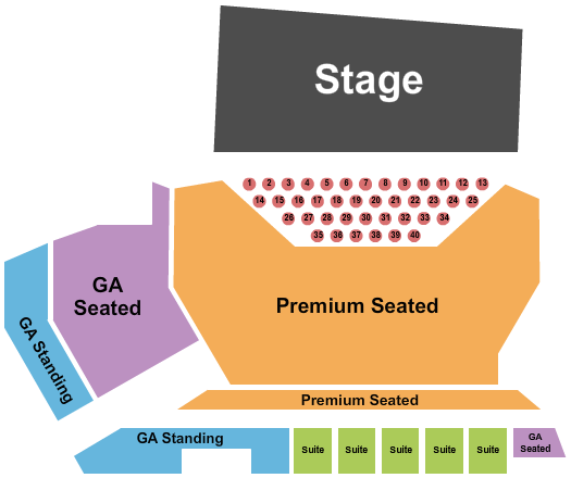 Longhorn Ballroom GA/Premium/Tables 2 Seating Chart