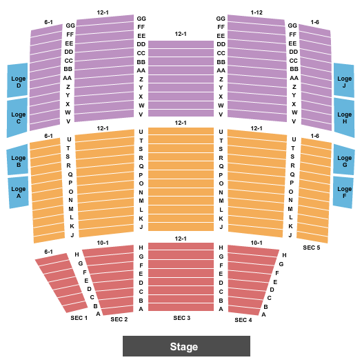 seating chart for Lorain Palace Theatre - End Stage - eventticketscenter.com