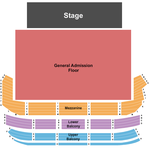 Los Angeles Theatre End Stage Seating Chart