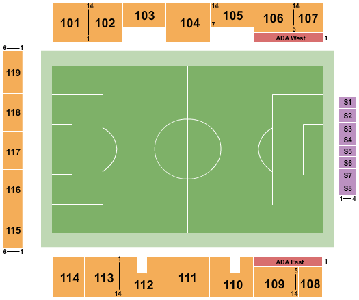 Loudoun United Stadium Soccer Seating Chart