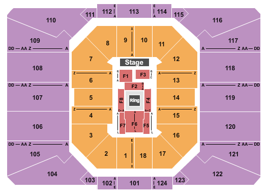 Louis Armstrong Stadium seating chart with row numbers
