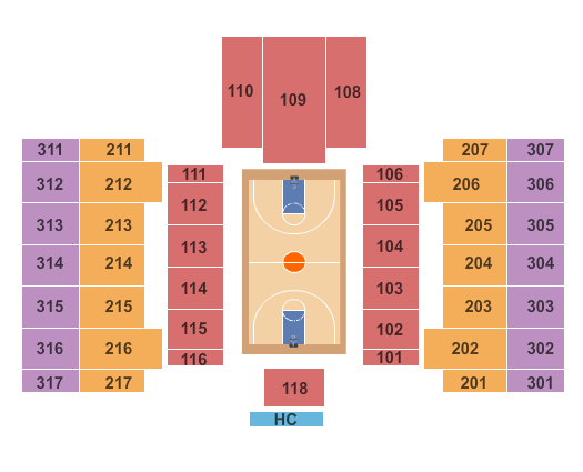 Jersey Mike's Arena Basketball Seating Chart