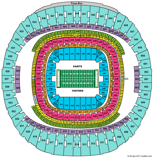 Saints 3d Seating Chart