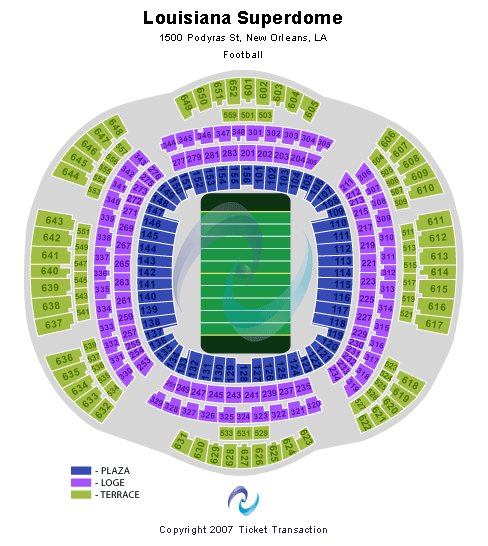 Caesars Superdome End Stage Seating Chart