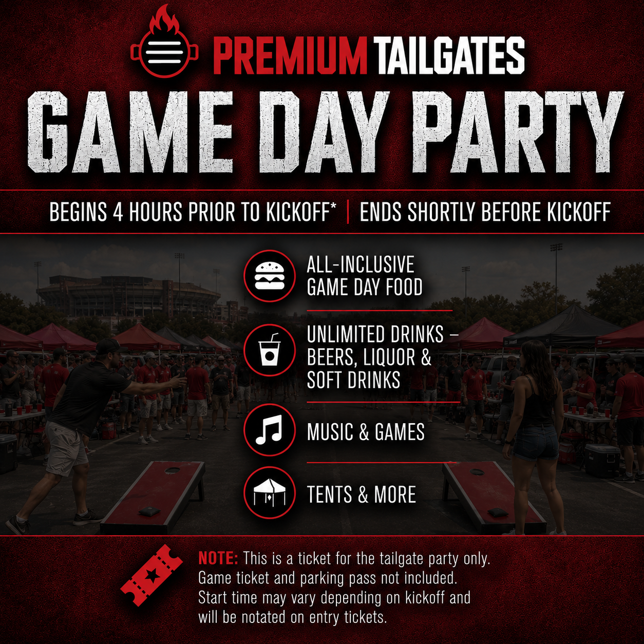 Premium Tailgate Party: Louisville Cardinals vs. Stanford Cardinal