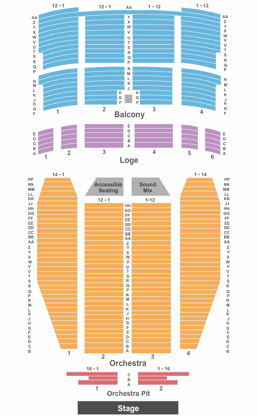 seating chart for Louisville Palace - End Stage - eventticketscenter.com