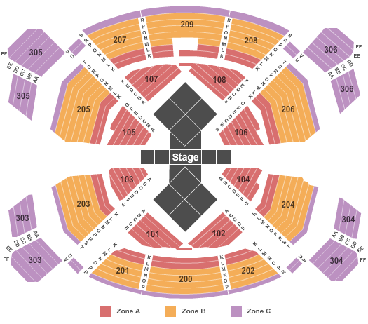 Love Theatre - Mirage Las Vegas Cirque Int Zone Seating Chart