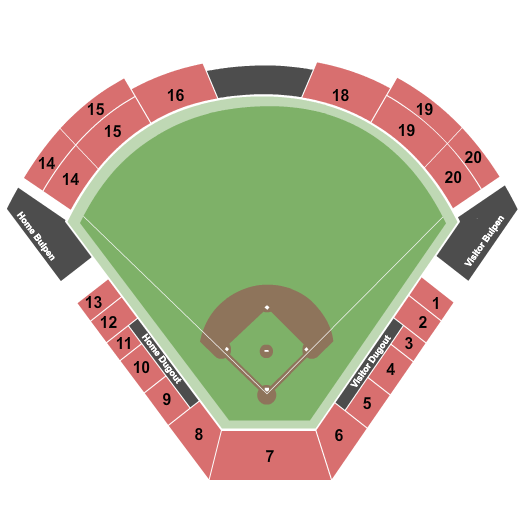Love's Field Softball Seating Chart