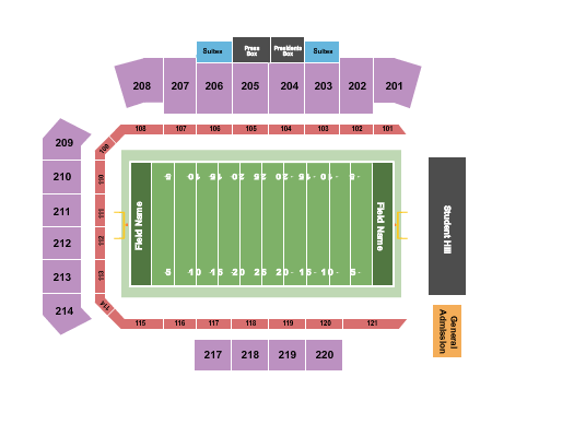 Lubbers Stadium Football Seating Chart