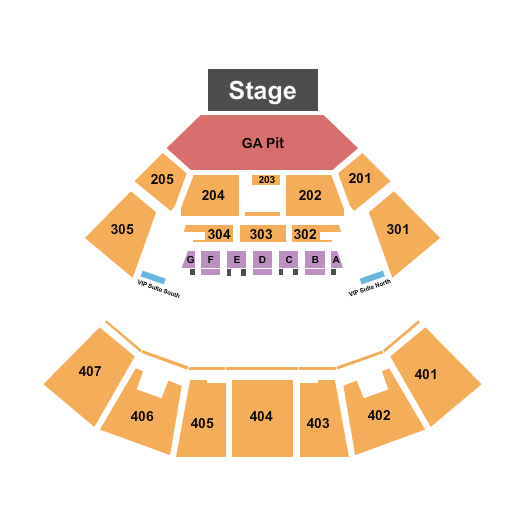 Lucas Oil Live At WinStar Casino End Stage GA Pit Seating Chart