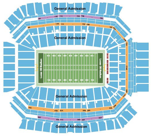 Lucas Oil Stadium Band of America 1 Seating Chart