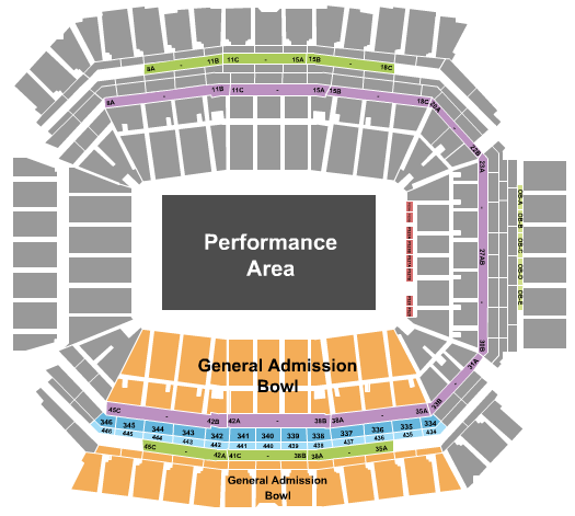 Lucas Oil Stadium Bands of America 2023 Seating Chart