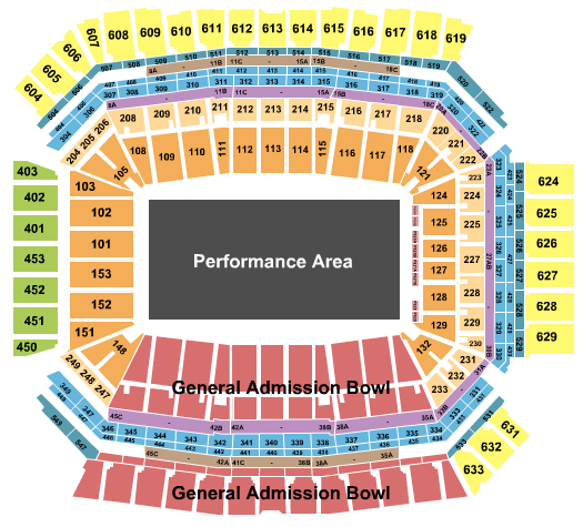 Lucas Oil Stadium Bands of America 2 Seating Chart
