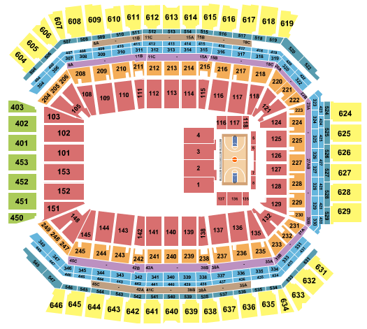 Lucas Oil Stadium NCAA Basketball Seating Chart