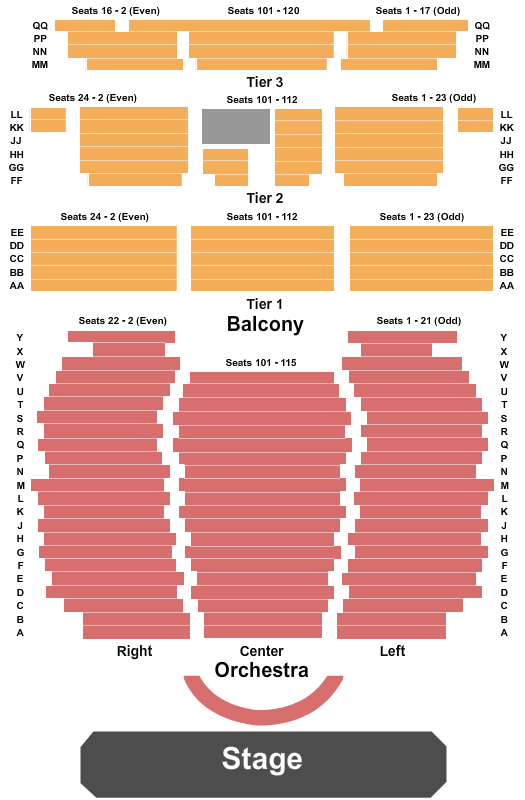 Lucas Theatre for the Arts Seating Chart