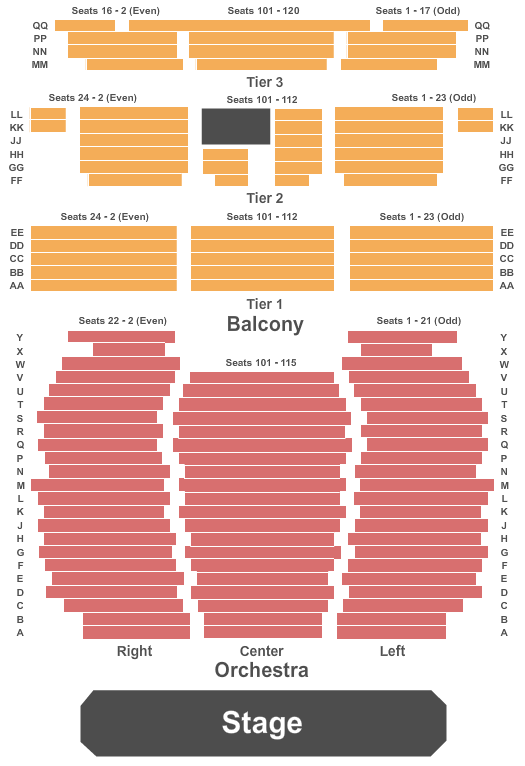 Lucas Theatre for the Arts End Stage Seating Chart