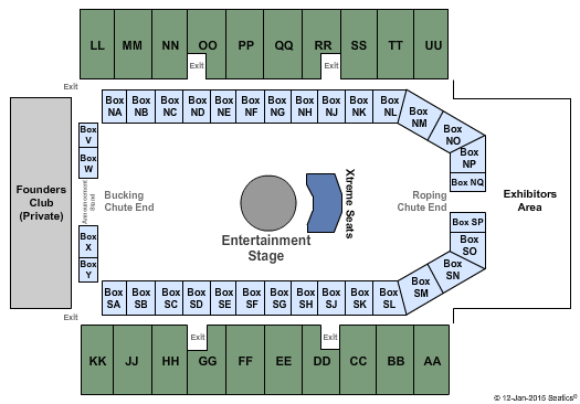 Luedecke Arena At Travis County Exposition Center Rodeo Seating Chart