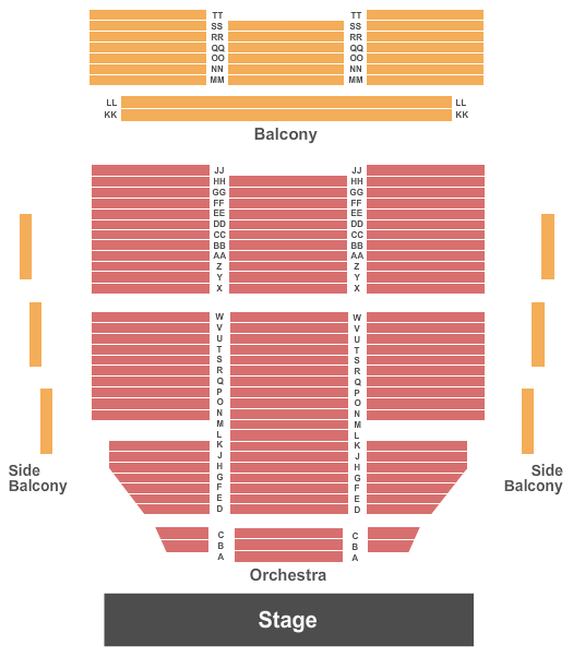 Luhrs Performing Arts Center End Stage Seating Chart
