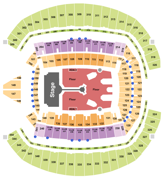 seating chart for Lumen Field - Coldplay - eventticketscenter.com
