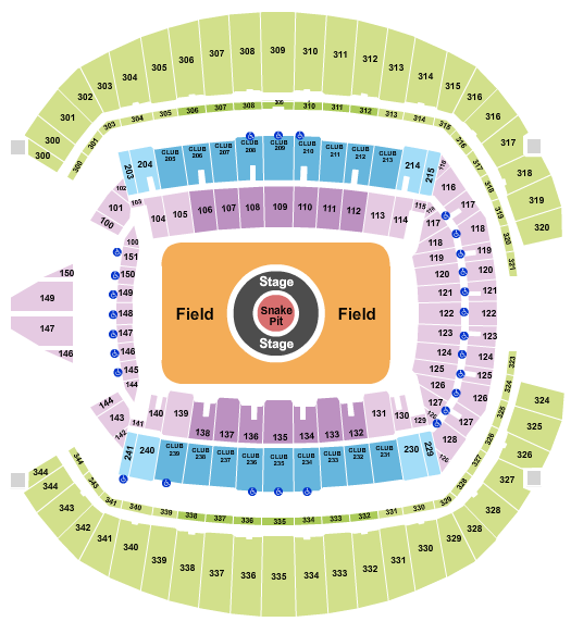 seating chart for Lumen Field - Metallica - eventticketscenter.com