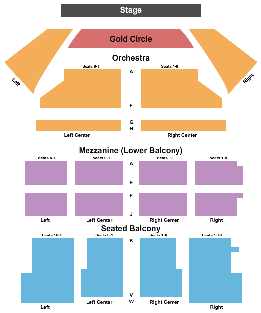 The Strand Theatre - RI End Stage Seating Chart