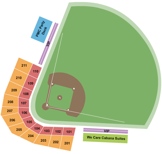 Luther Williams Field Baseball Seating Chart
