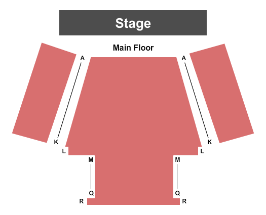Lyceum Theatre - Arrow Rock End Stage Seating Chart