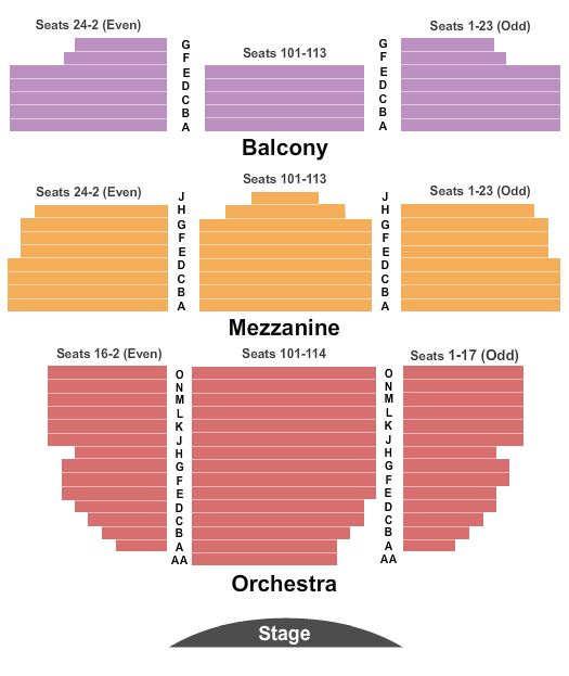 Lyceum Theatre - New York Seating Map