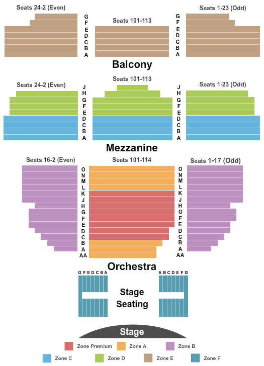 Lyceum Theatre - New York Seating Map