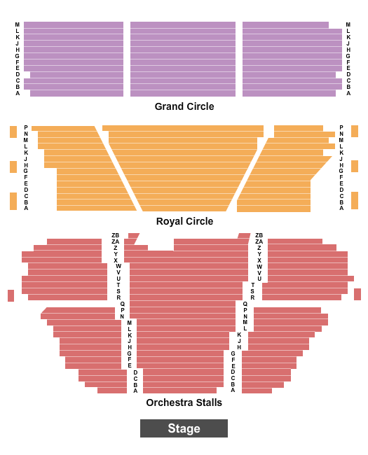 Lyceum Theatre - London Seating Map
