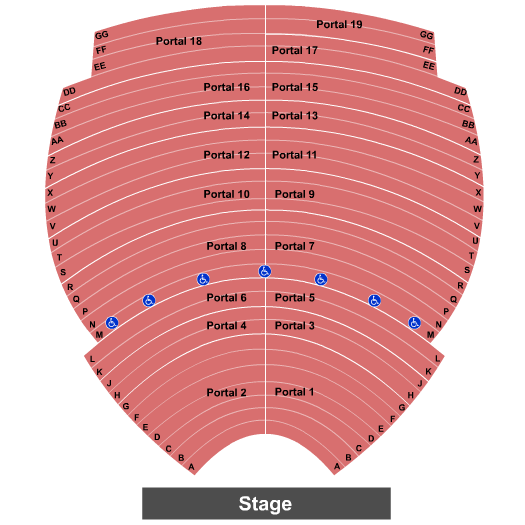 Lyell B Clay Concert Theatre - WVU Endstage 2 Seating Chart