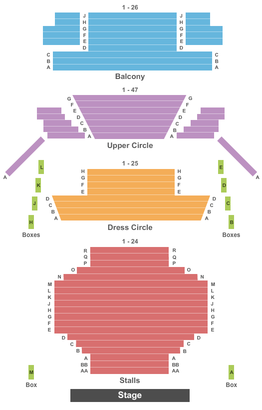 Lyric Theatre Shaftesbury Seating Map