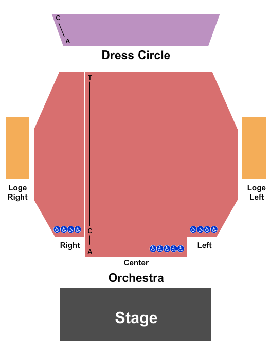 Lyric Theatre at Meridian Arts Centre Seating Chart