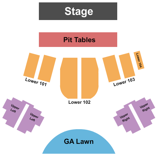 MAD Amphitheater Endstage Pit Tables Seating Chart