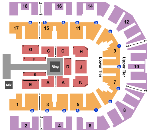 M&S Bank Arena WWE Seating Chart