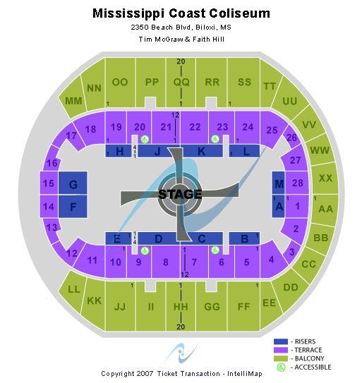 Mississippi Coast Coliseum Soul2Soul Seating Chart