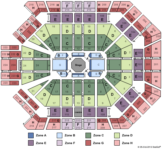 MGM Grand Garden Arena UFC Zone Seating Chart