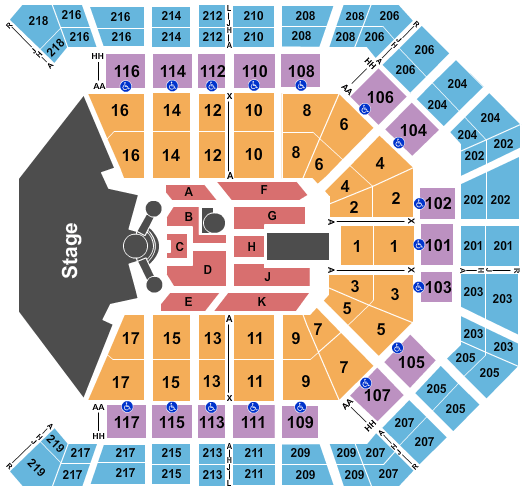 MGM Grand Garden Arena Seating Chart - Las Vegas