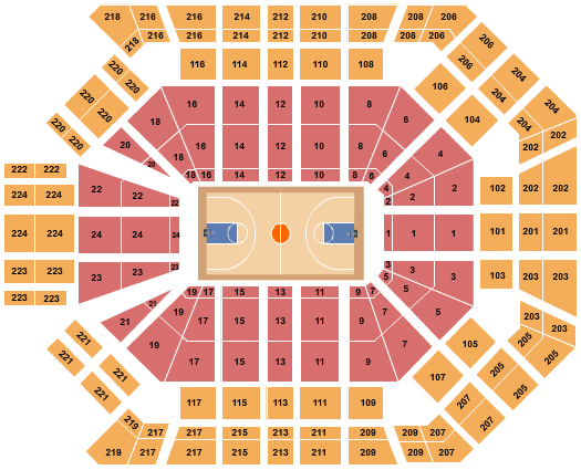 seating chart for MGM Grand Garden Arena Basketball - eventticketscenter.com