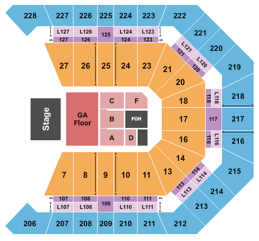 MGM Grand Garden Arena Seating Chart