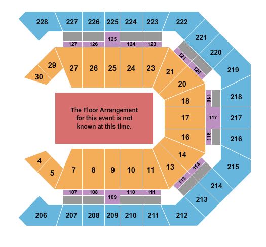 MGM Grand Garden Arena Generic Floor 2 Seating Chart