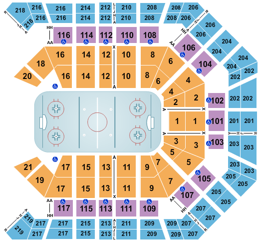 MGM Grand Garden Arena Hockey Seating Chart
