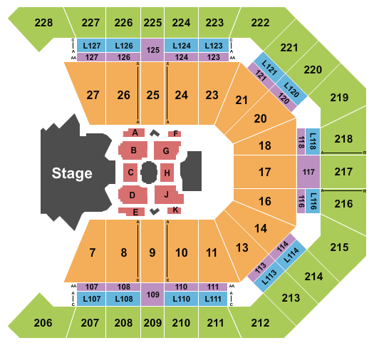 MGM Grand Garden Arena Latin Grammy Awards Seating Chart